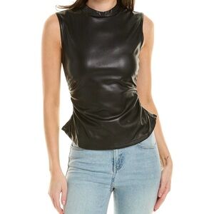 WeWoreWhat leather turtleneck top